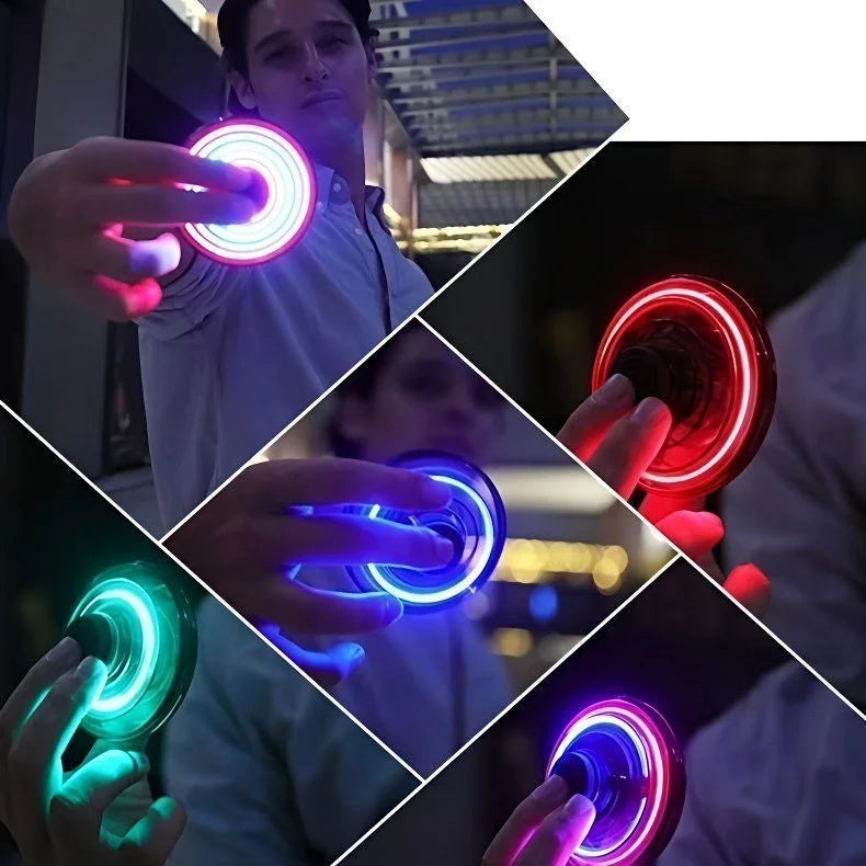 UFO Fingertip Gyroscope Sensing Toy, Fun Floating Luminous Gyroscope Stress Reducing Toy Children's Birthday Toy Gift