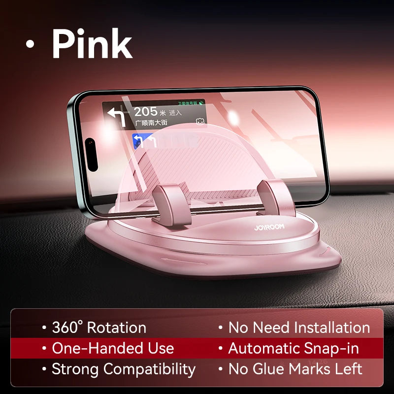 Joyroom Dashboard Car Phone Holder Universal 360° Rotation Silicone Phone Mount One-Handed Operation Phone Holder For Car Use - World Bazaar Life