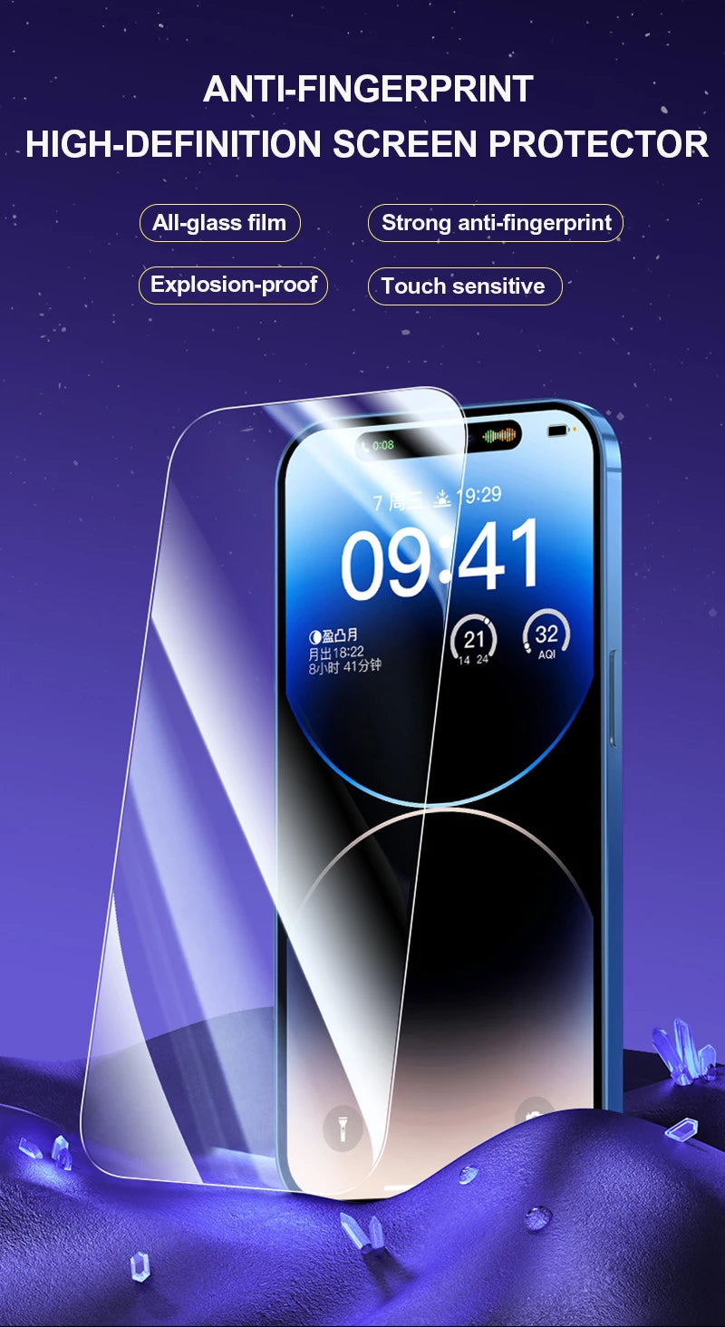 3-Pack Premium Tempered Glass Screen Protectors for iPhone 14, 13, 15, 11, 16 Pro Max & More - Top-Rated, User-Friendly