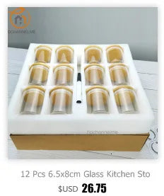 Glass Cereal Storage Jars – Sealed Kitchen Food Containers-World Bazaar Life