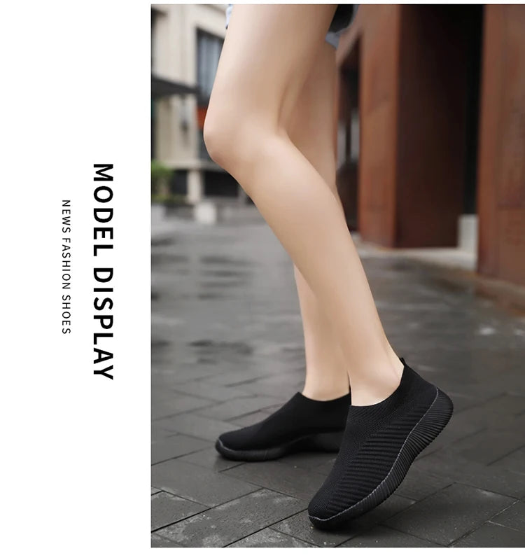 Kadın Vulkanize Ayakkabılar Yüksek Kaliteli Kadın Spor Ayakkabıları Slip On Flats Ayakkabılar Kadın Loafer'lar Büyük Beden 43 Yürüyüş Düz