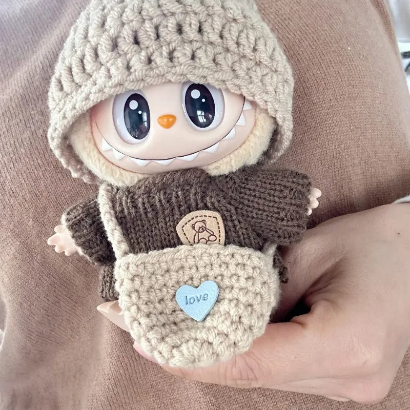 LABUBU Universal Baby Clothes, Doll Cute New Year Set Diy Accessories, Christmas Gifts,Popmart Bubble Mart Doll Accessories