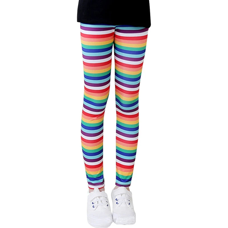 Spring Autumn Kids Pants for Girls Cartoon Girls Leggings Elastic Kids Dance Pants Thickened Kids Clothing for 4-12 Years Old-World Bazaar Life