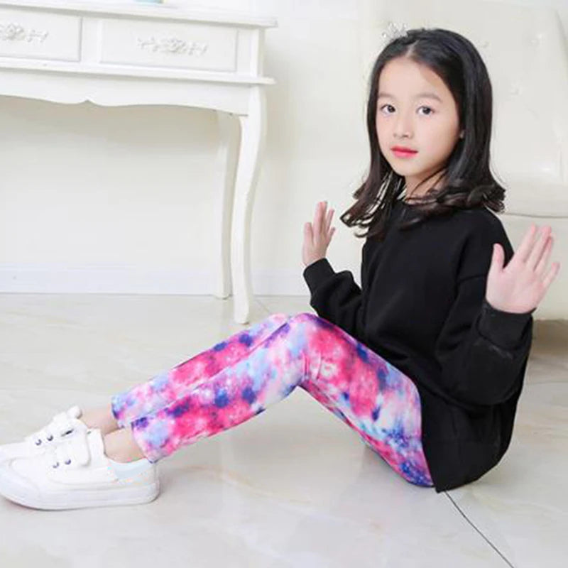Spring Autumn Kids Pants for Girls Cartoon Girls Leggings Elastic Kids Dance Pants Thickened Kids Clothing for 4-12 Years Old-World Bazaar Life