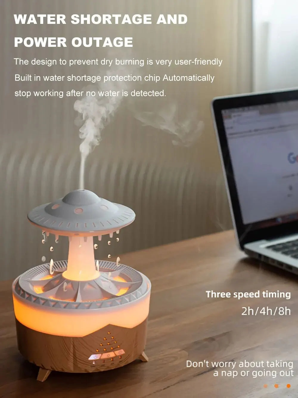 Aierwill Ultrasonic Oil Diffuser & Humidifier with Remote Control.