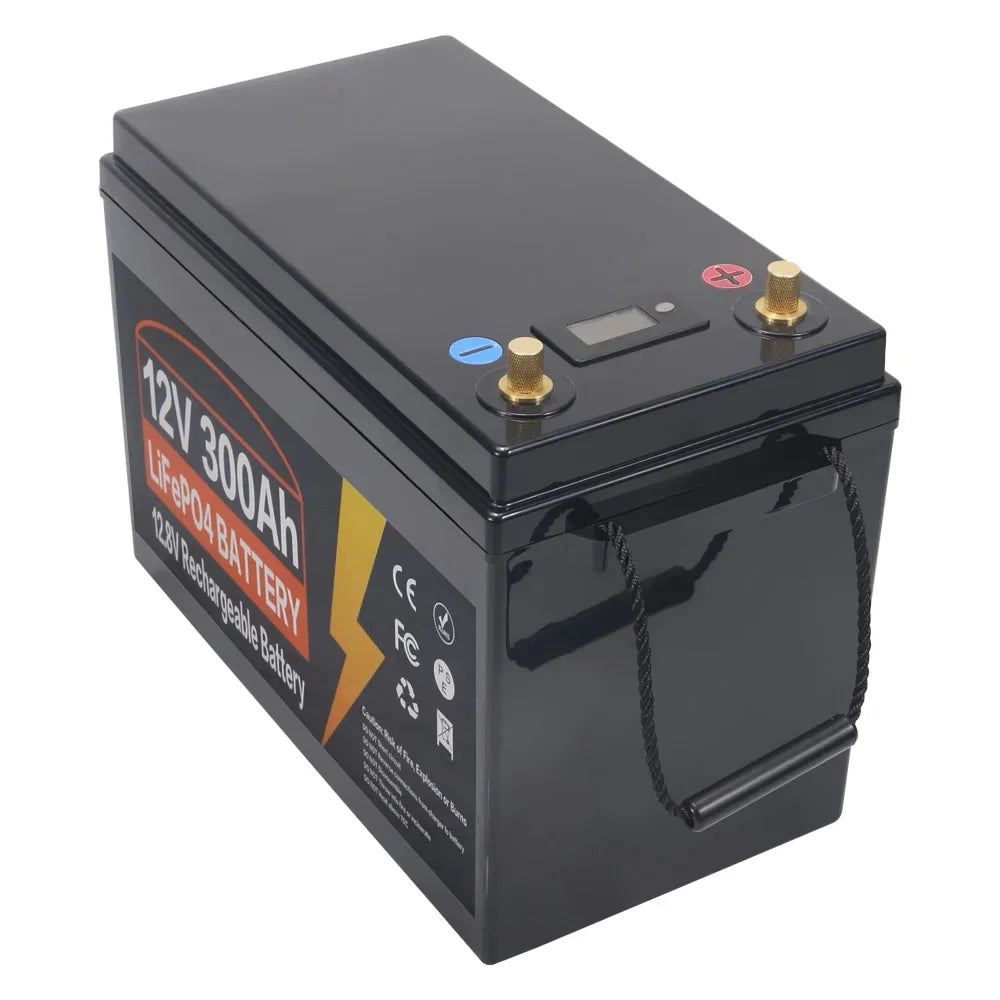 Lithium Iron Phosphate Battery 12V 300Ah LiFePO4 Built In BMS for Replacing Most of Backup Power Home Energy Storage Tax Free