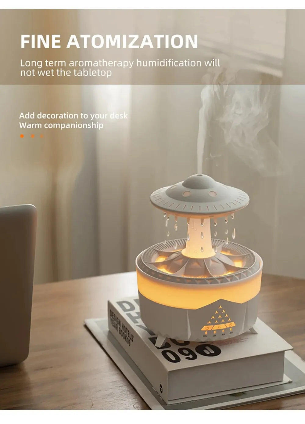 Aierwill Ultrasonic Oil Diffuser & Humidifier with Remote Control.
