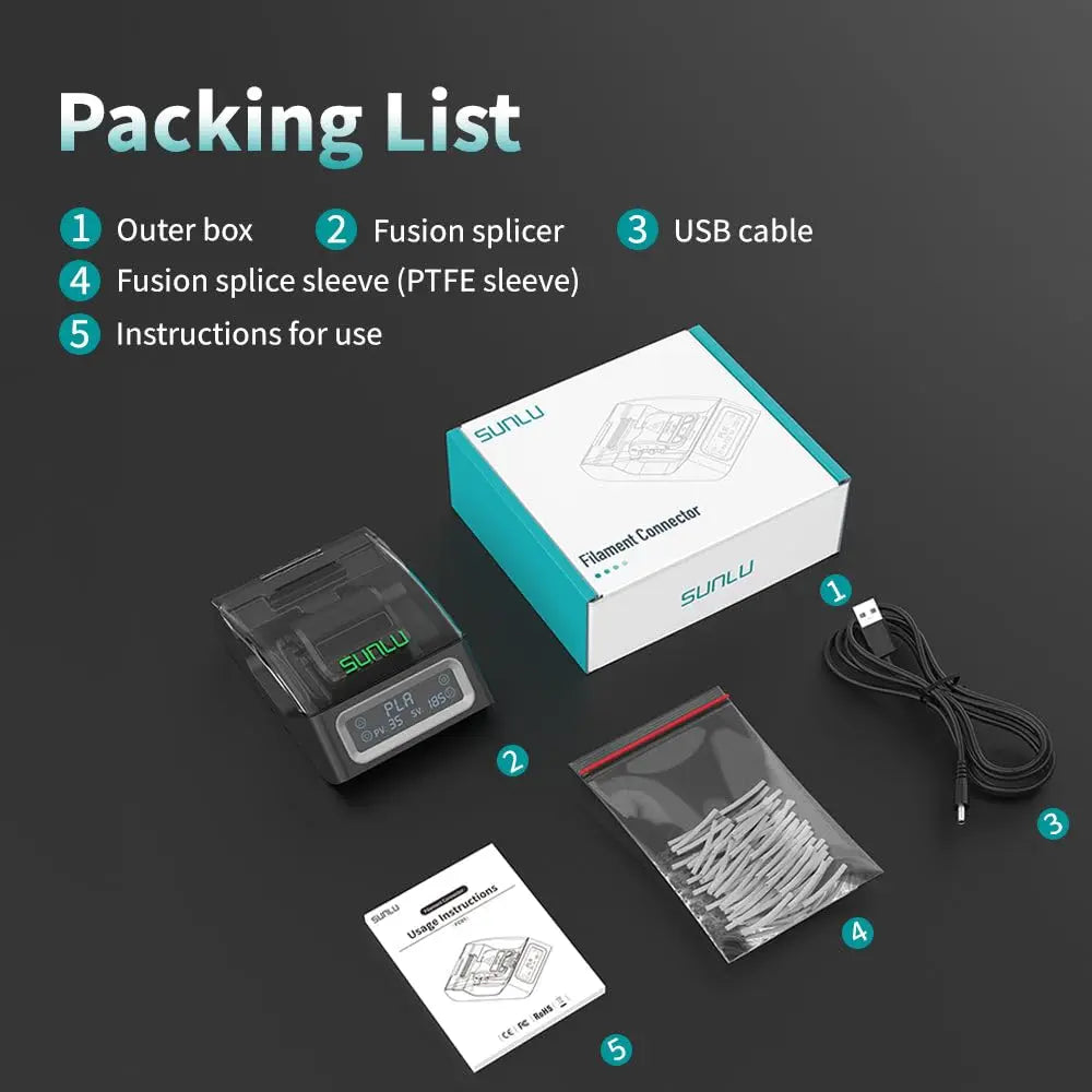 SUNLU Official filament connector 1.75mm For PLA/PETG/TPU/ABS/PA/Nylon filament connect Fast Welding 3D Printer filament - World Bazaar Life