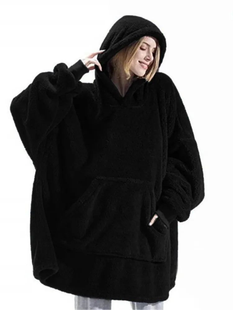 Women's Velvet Hoodie Pajamas with Pockets-World Bazaar Life