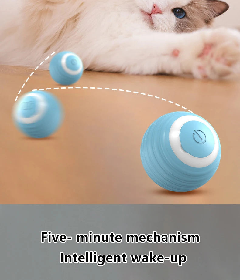 Cat Interactive Ball Smart Pet Cat Toys Indoor Automatic Rolling Magic Ball Electronic Interactive Cat Toy Cat Game Accessories-World Bazaar Life