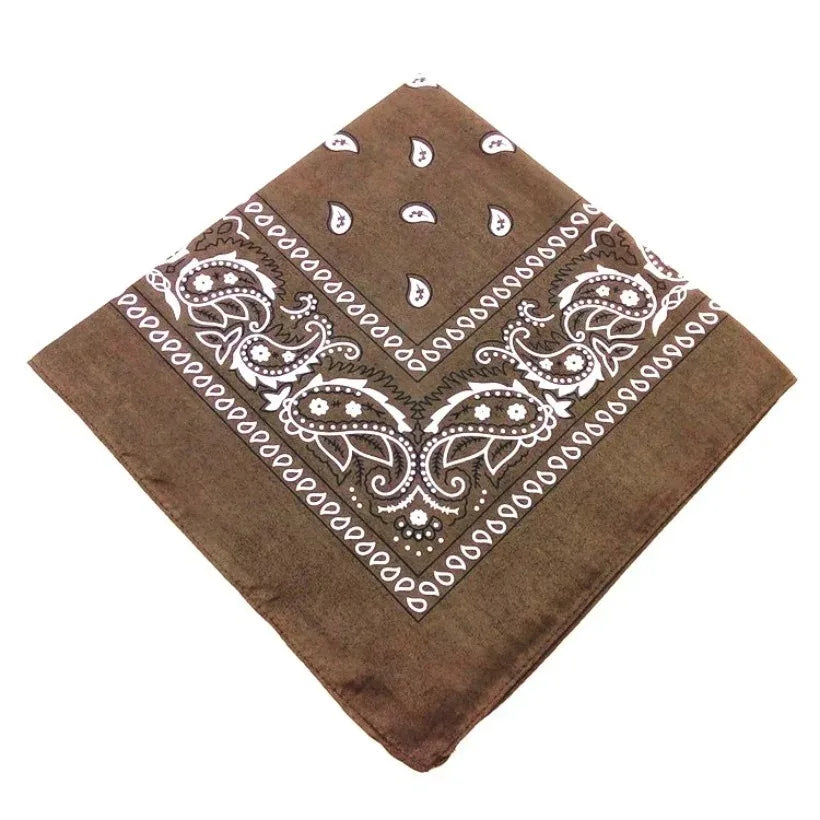 Unisex Men Women Bandana Hairband Cowboy Mens Biker Sports Headwear Wrist Hairwrap Single Sided Head Wrap Scarf Paisley - World Bazaar Life