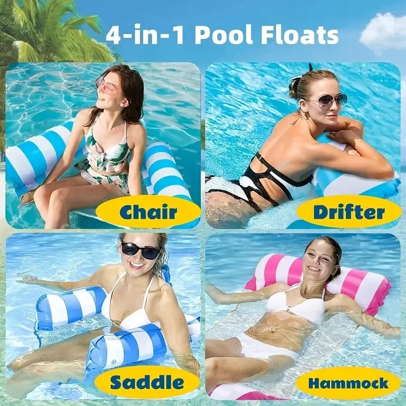 Inflatable Float Hammock for Adults - Perfect Poolside Lounging & Water Sports Accessory-World Bazaar Life