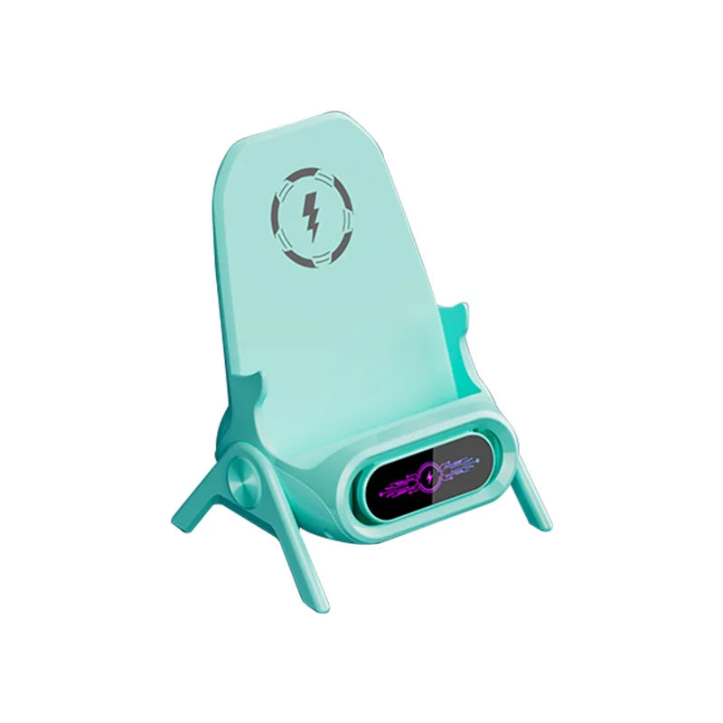 15W Wireless Charging Phone Holder Desktop Multifunctional Creative Mini Chair Charger Holder for iPhone Xiaomi Phones Tablet
