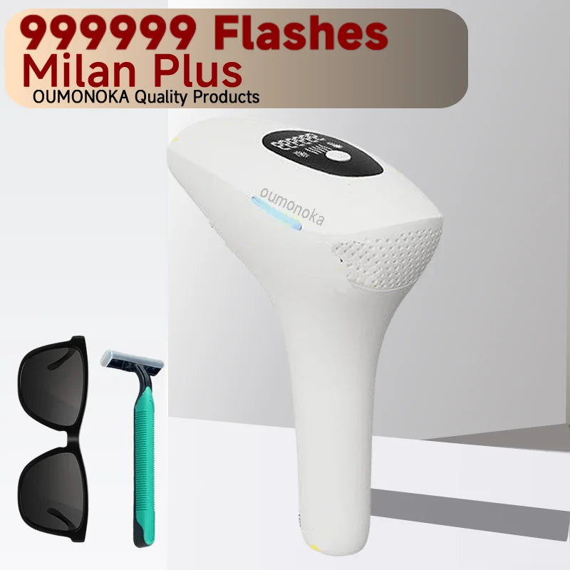 IPL Hair Removal Device 999999 Flashes Permanent Epilator Body Treament Home Use for Women Men Facial Shaver Cutting Machine