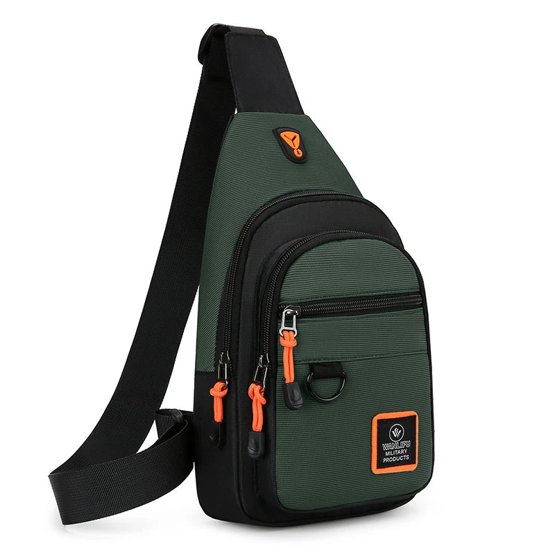 Fashion Men's Chest Bag Handbag Lightweight Oxford Fabric Crossbody Shoulder Bag Stylish Casual Men's Waist Packs Male Chest Bag
