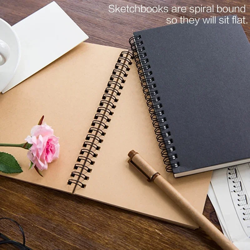 STONEGO Coil Book Creative Retro Kraft Paper Coil Book Wholesale Simple Blank Doodle Note Diary Sketchbook - World Bazaar Life