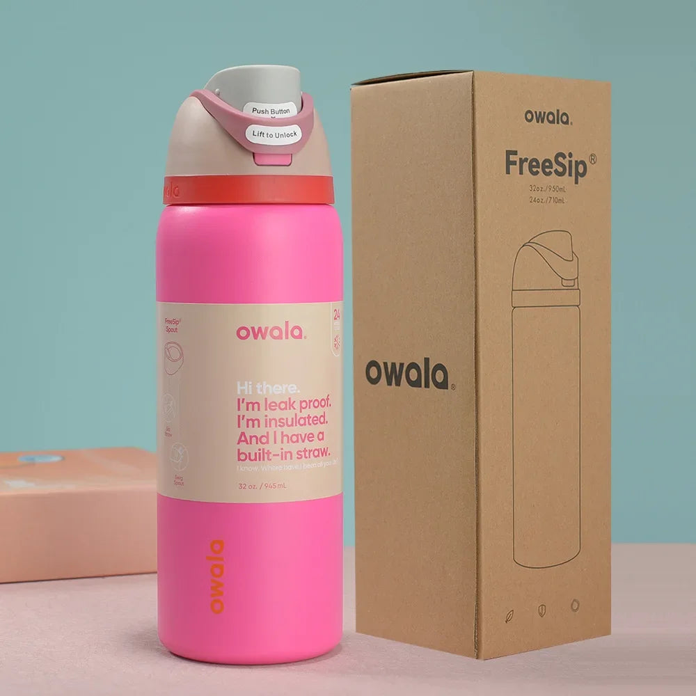 32 Oz Insulated Stainless Steel Cup Water Bottle with Straw, BPA-Free Sports Water Bottle, Great for Travel-World Bazaar Life