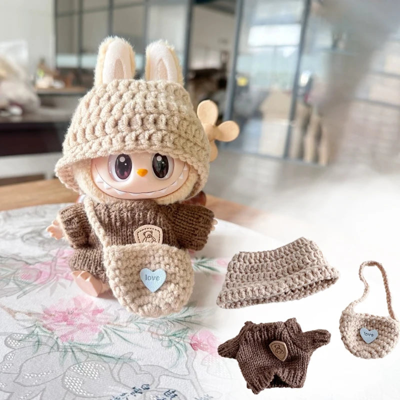 LABUBU Universal Baby Clothes, Doll Cute New Year Set Diy Accessories, Christmas Gifts,Popmart Bubble Mart Doll Accessories