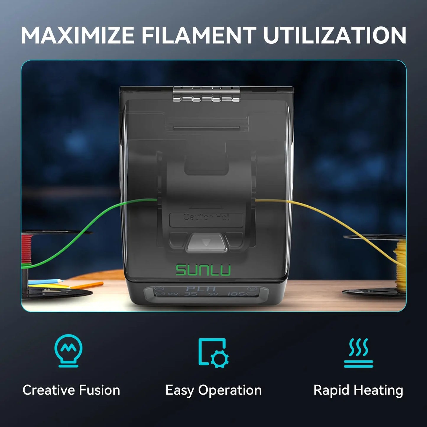 SUNLU Official filament connector 1.75mm For PLA/PETG/TPU/ABS/PA/Nylon filament connect Fast Welding 3D Printer filament - World Bazaar Life