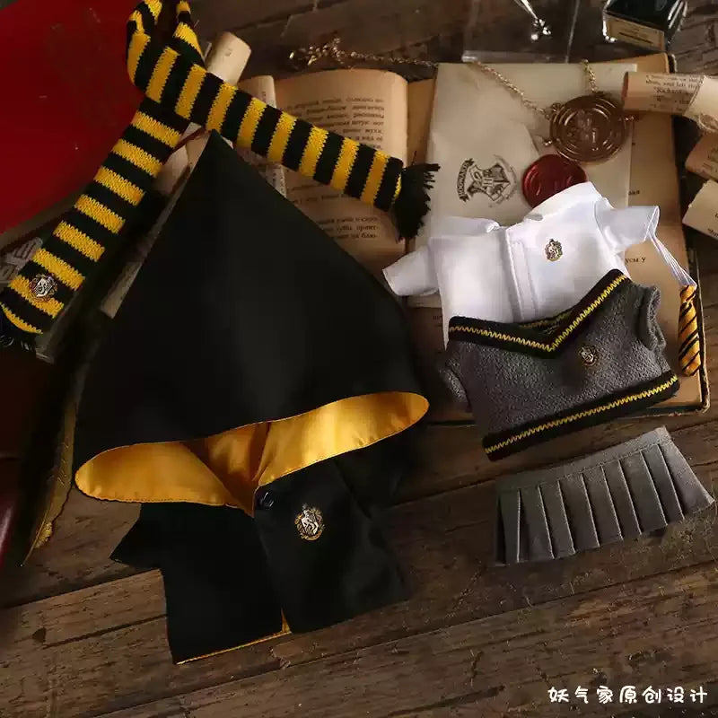 17cm Labubu Fashion Cloak Set Vinyl Doll Clothing Decoration Magic Academy Style Clothing Shoes Glasses Accessories Gifts