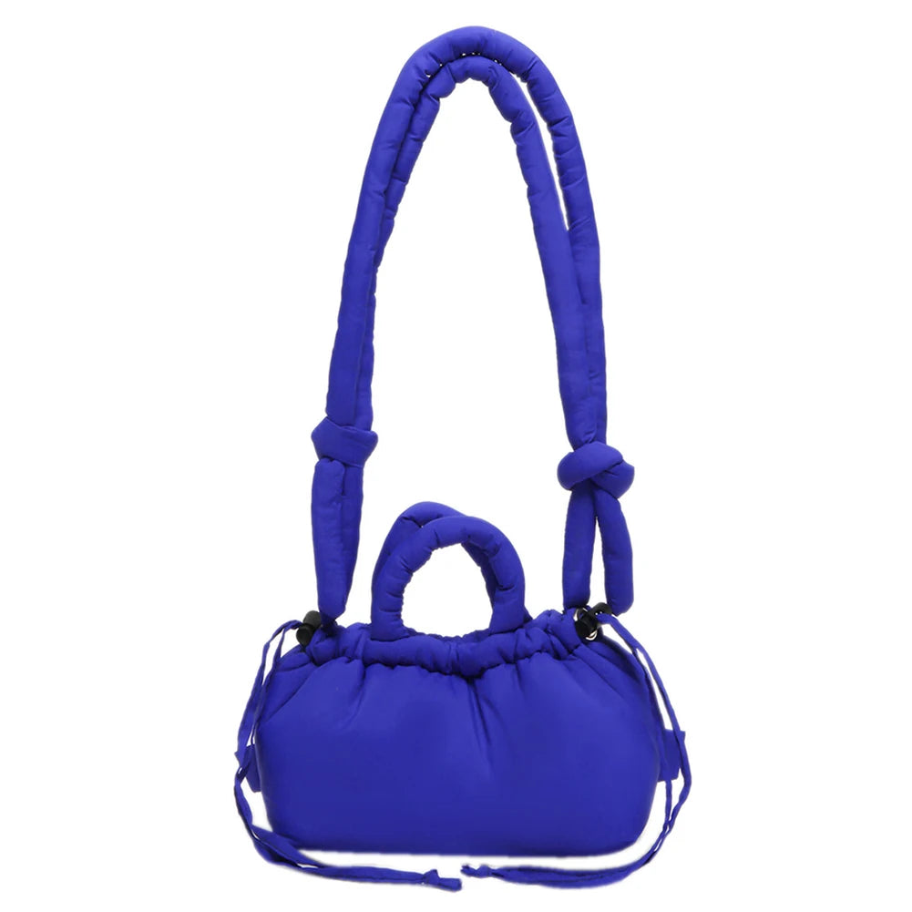 Puffer Tote Bag for Women Lightweight Down Cotton Padded Crossbody Bag Large Capacity Handbag Puffy Purse for Shopping Travel 