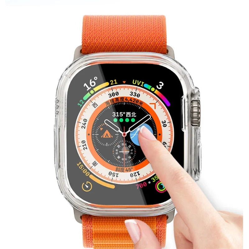 Ultra 49mm for Apple watch Case 45MM 41MM 44MM 40MM 42MM Transparent Cover Screen Protector Apple Watch Series 3 4 5 6 SE 7 8 - World Bazaar Life