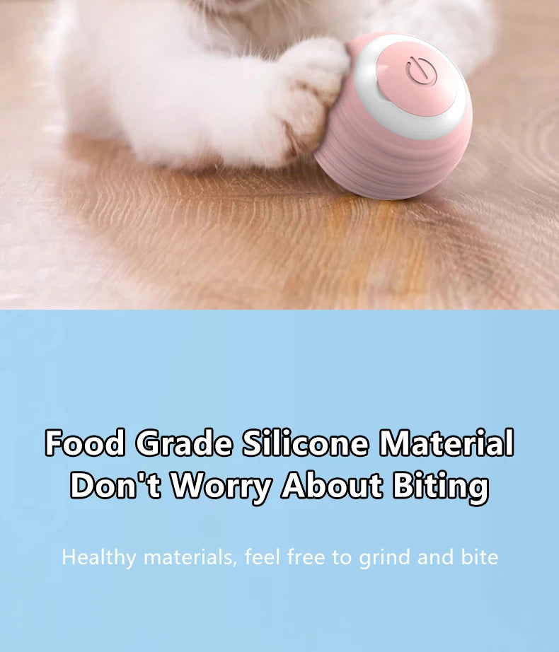 Cat Interactive Ball Smart Pet Cat Toys Indoor Automatic Rolling Magic Ball Electronic Interactive Cat Toy Cat Game Accessories-World Bazaar Life