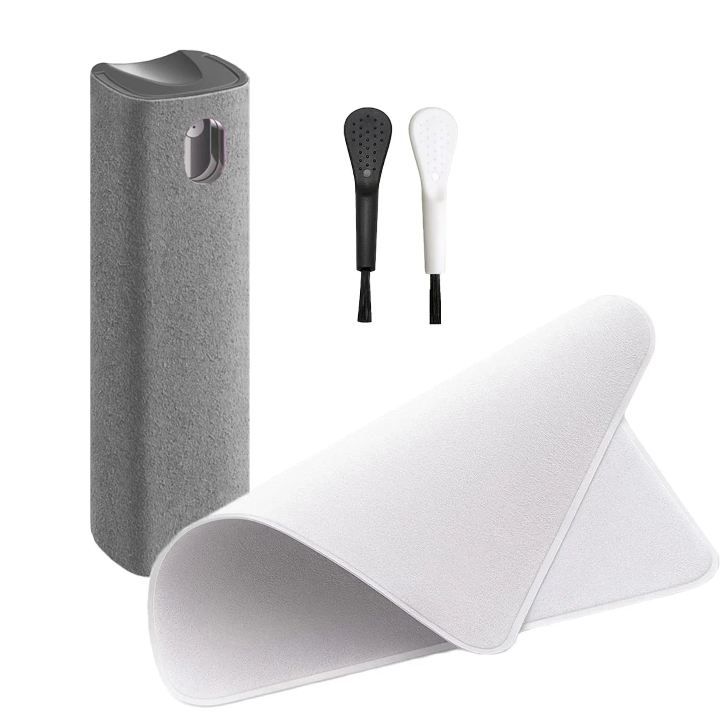 4in1 Microfiber Screen Cleaner Spray Bottle for Mobile Phone Ipad Computer Microfiber Polish Cloth Wipe Cleaning Glasses Wipes