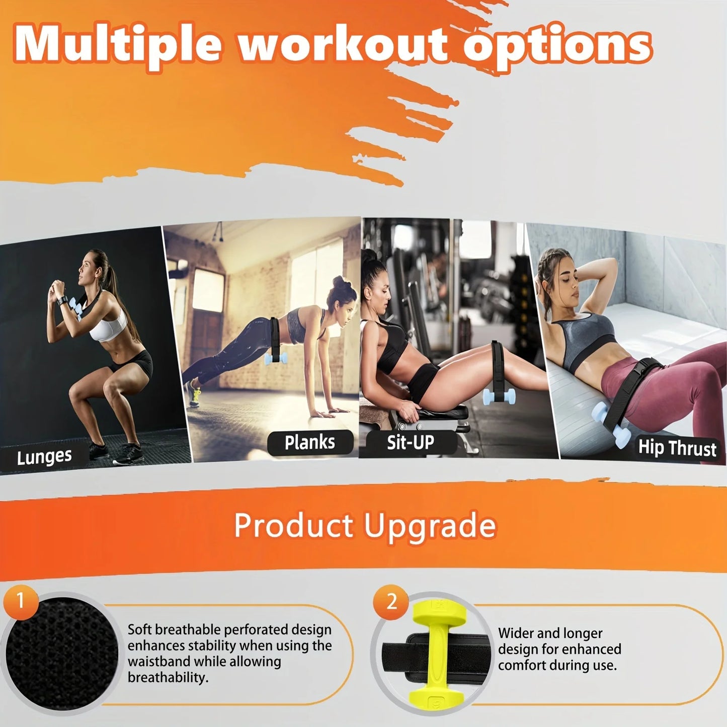 1 Stück Pro-Grade Hip Thrust Belt – Verbessern Sie Krafttraining, Körperübungen und Pilates mit Hanteln und Kugelhanteln