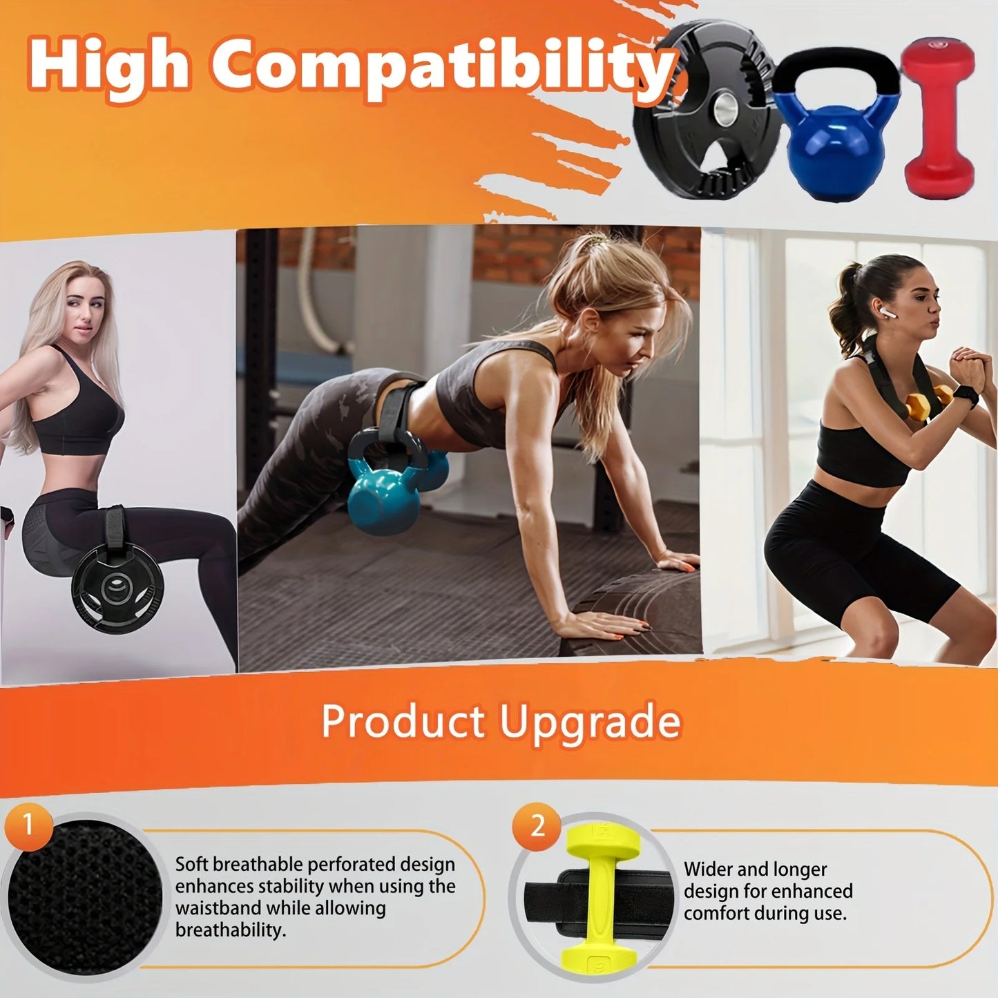 1 Stück Pro-Grade Hip Thrust Belt – Verbessern Sie Krafttraining, Körperübungen und Pilates mit Hanteln und Kugelhanteln