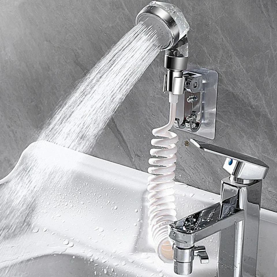 Shower Faucet Set with Handheld Sprayer & Sink Booster-World Bazaar Life
