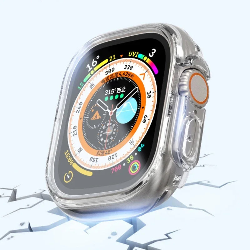 Ultra 49mm for Apple watch Case 45MM 41MM 44MM 40MM 42MM Transparent Cover Screen Protector Apple Watch Series 3 4 5 6 SE 7 8 - World Bazaar Life