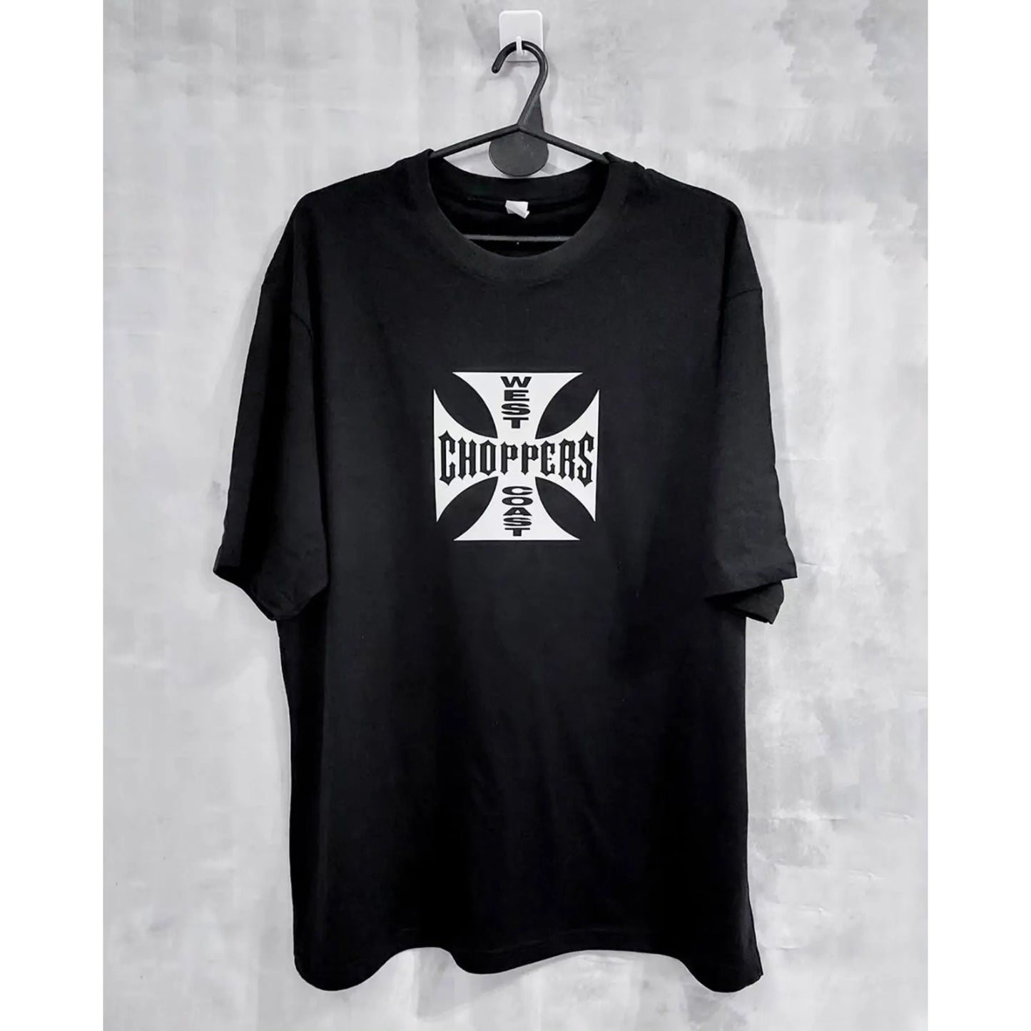 West Coast Choppers Cross Frame Print Tshirt Male Hip Hop Streetwear Oversized T-shirts Fashion Tees Men's Fleece Short Sleeve-World Bazaar Life