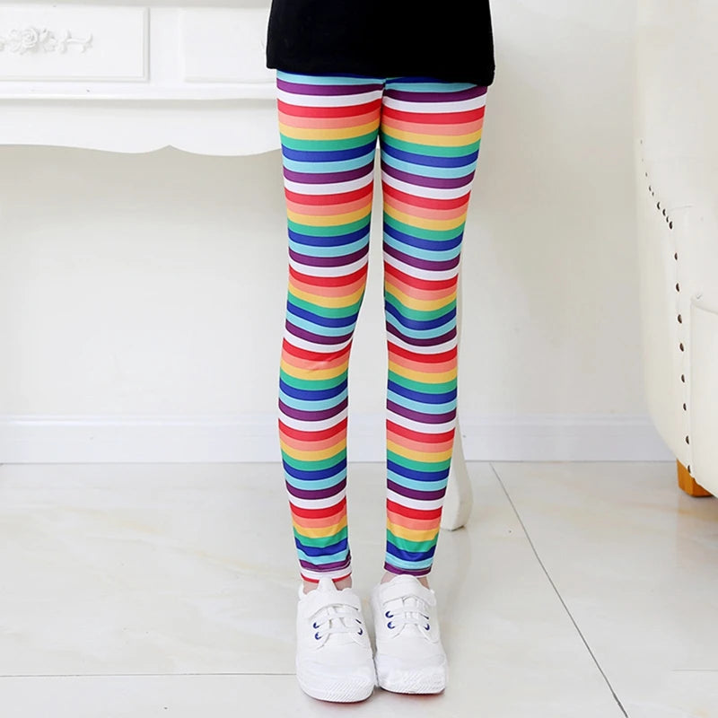 Spring Autumn Kids Pants for Girls Cartoon Girls Leggings Elastic Kids Dance Pants Thickened Kids Clothing for 4-12 Years Old-World Bazaar Life