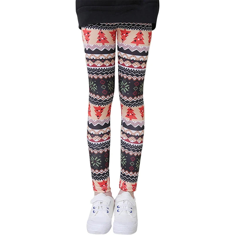 Spring Autumn Kids Pants for Girls Cartoon Girls Leggings Elastic Kids Dance Pants Thickened Kids Clothing for 4-12 Years Old-World Bazaar Life