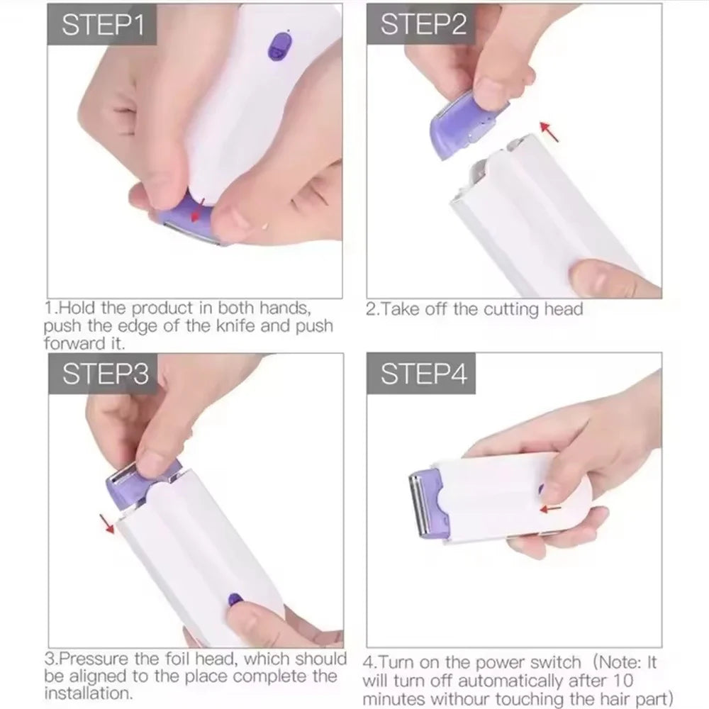 Electric Epilator Electric Shaver Razor Mini Rechargeable Removes Painless Hair Removal Facial Epilator for Facial Body ? ?-World Bazaar Life
