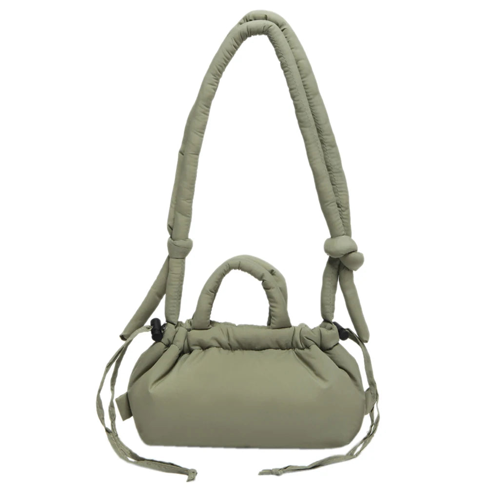 Puffer Tote Bag for Women Lightweight Down Cotton Padded Crossbody Bag Large Capacity Handbag Puffy Purse for Shopping Travel ?-World Bazaar Life