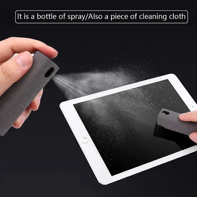 4in1 Microfiber Screen Cleaner Spray Bottle for Mobile Phone Ipad Computer Microfiber Polish Cloth Wipe Cleaning Glasses Wipes