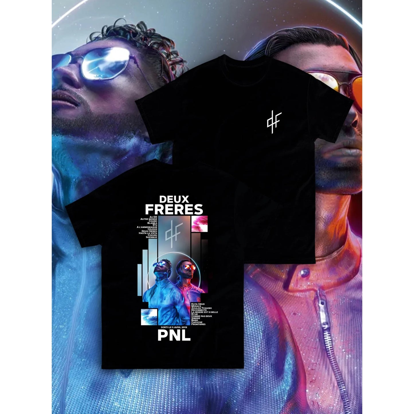 Le Monde Chico T Shirt PNL Album French Rapper Graphic Print T-shirt Men Women Hip Hop Fashion Short Sleeve Tee Shirt Streetwear-World Bazaar Life