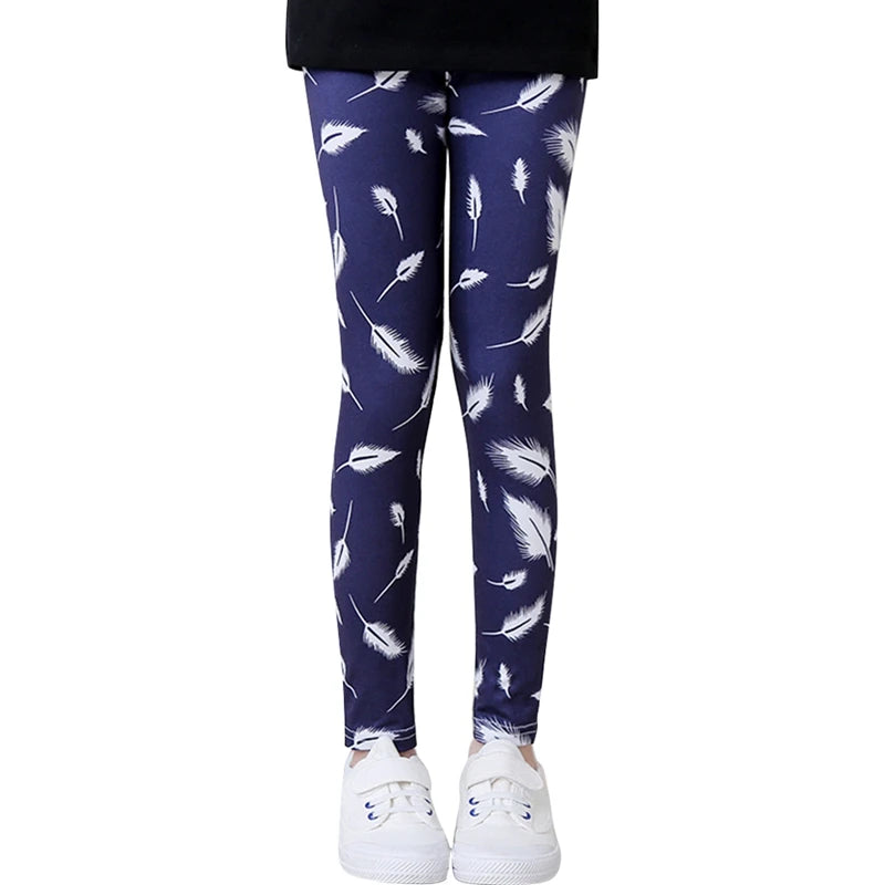 Spring Autumn Kids Pants for Girls Cartoon Girls Leggings Elastic Kids Dance Pants Thickened Kids Clothing for 4-12 Years Old-World Bazaar Life