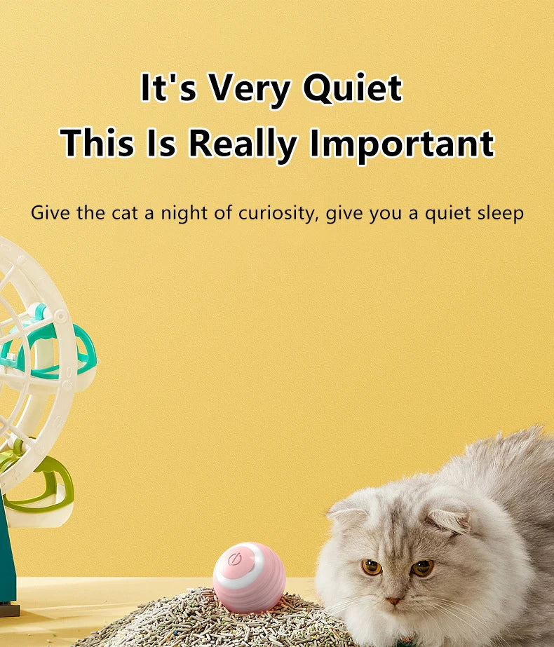 Cat Interactive Ball Smart Pet Cat Toys Indoor Automatic Rolling Magic Ball Electronic Interactive Cat Toy Cat Game Accessories-World Bazaar Life