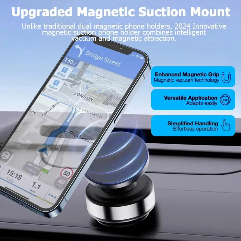 Magnetic Double-Sided Suction Phone Holder – Foldable Multi-Functional Stand