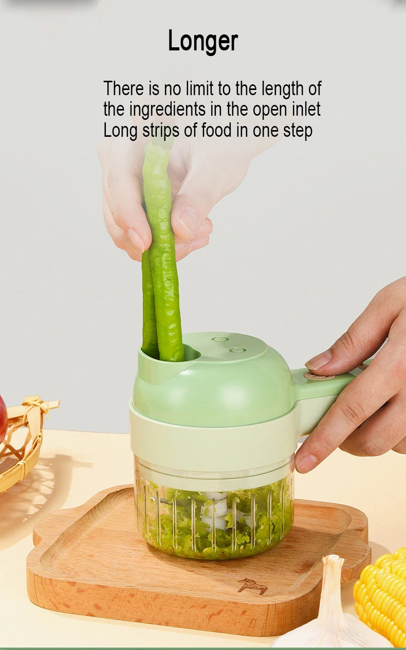 Wireless Electric Food Processor Vegetable Cutter Fruit Slicer Garlic Masher Mincer Handheld Stirrer Kitchen Cooking Accessories