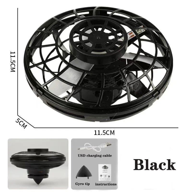 UFO Fingertip Gyroscope Sensing Toy, Fun Floating Luminous Gyroscope Stress Reducing Toy Children's Birthday Toy Gift