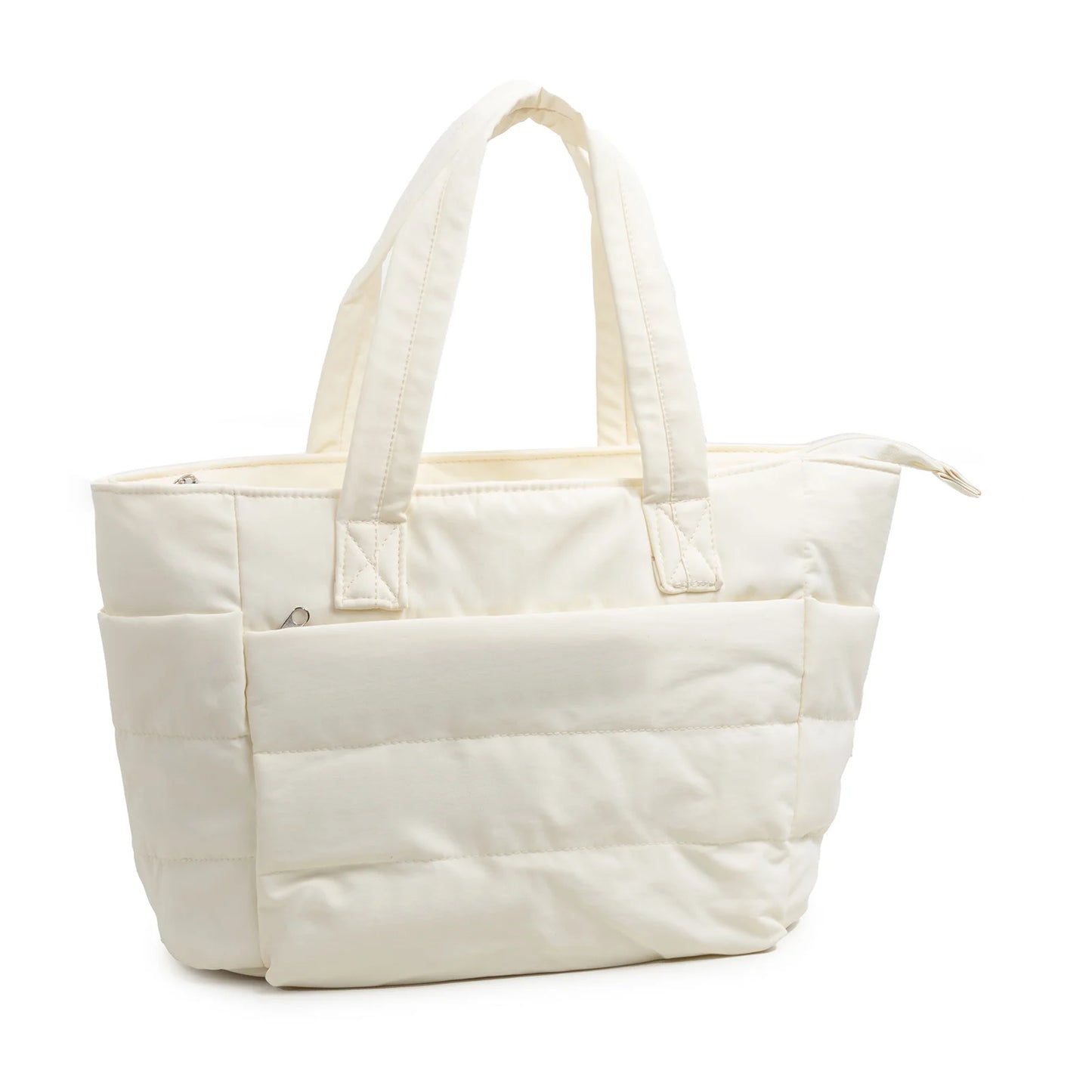 Puffer Tote Bag for Women Lightweight Down Cotton Padded Crossbody Bag Large Capacity Handbag Puffy Purse for Shopping Travel ?-World Bazaar Life