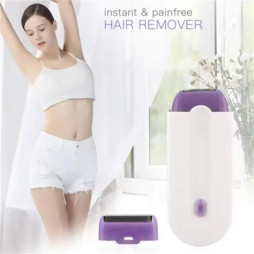 Electric Epilator Electric Shaver Razor Mini Rechargeable Removes Painless Hair Removal Facial Epilator for Facial Body ? ?-World Bazaar Life