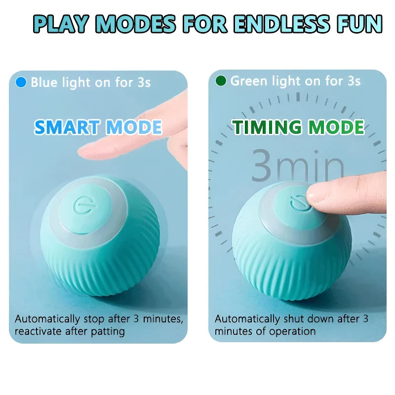 Cat Interactive Ball Smart Pet Cat Toys Indoor Automatic Rolling Magic Ball Electronic Interactive Cat Toy Cat Game Accessories-World Bazaar Life