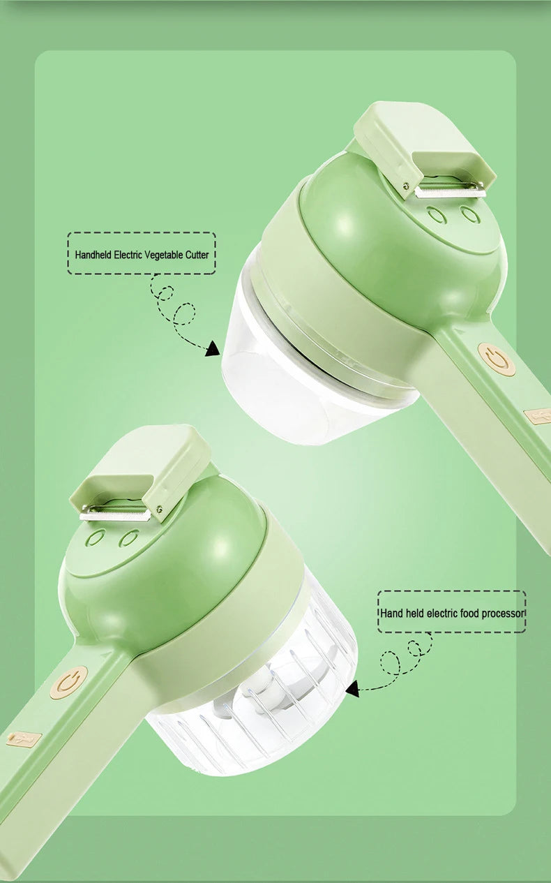 Wireless Electric Food Processor Vegetable Cutter Fruit Slicer Garlic Masher Mincer Handheld Stirrer Kitchen Cooking Accessories