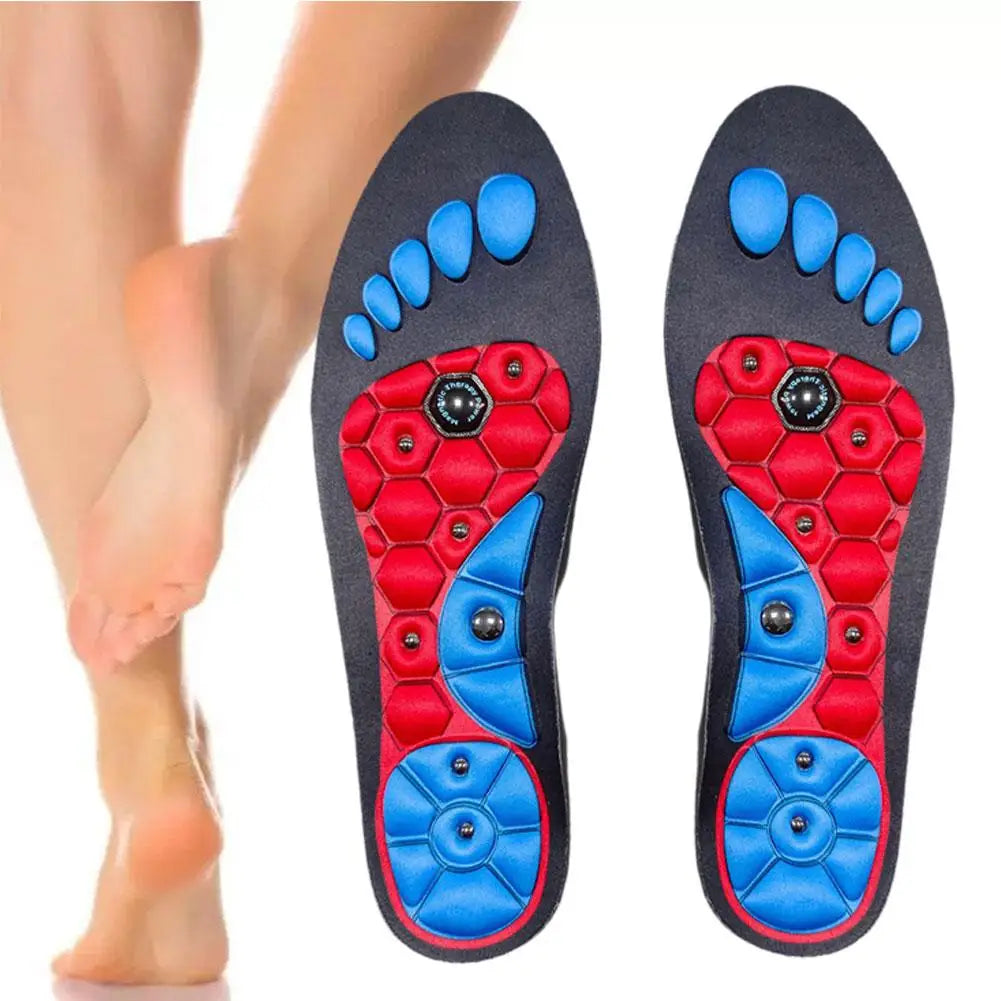 1 Paar High-End-Akupressur-Fußeinlagen für Männer und Frauen, orthopädische Gel-Magnetschuheinlagen, Stützsohle mit Magnettechnologie