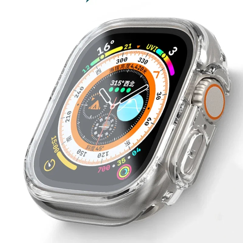 Ultra 49mm for Apple watch Case 45MM 41MM 44MM 40MM 42MM Transparent Cover Screen Protector Apple Watch Series 3 4 5 6 SE 7 8 - World Bazaar Life